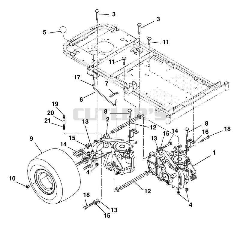Transaxle, Dump Valves And Rear Wheels