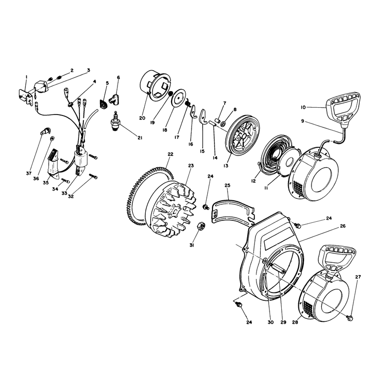 Engine No. 68-8290 Ignition Assembly (serial No. 9000331 & Up)