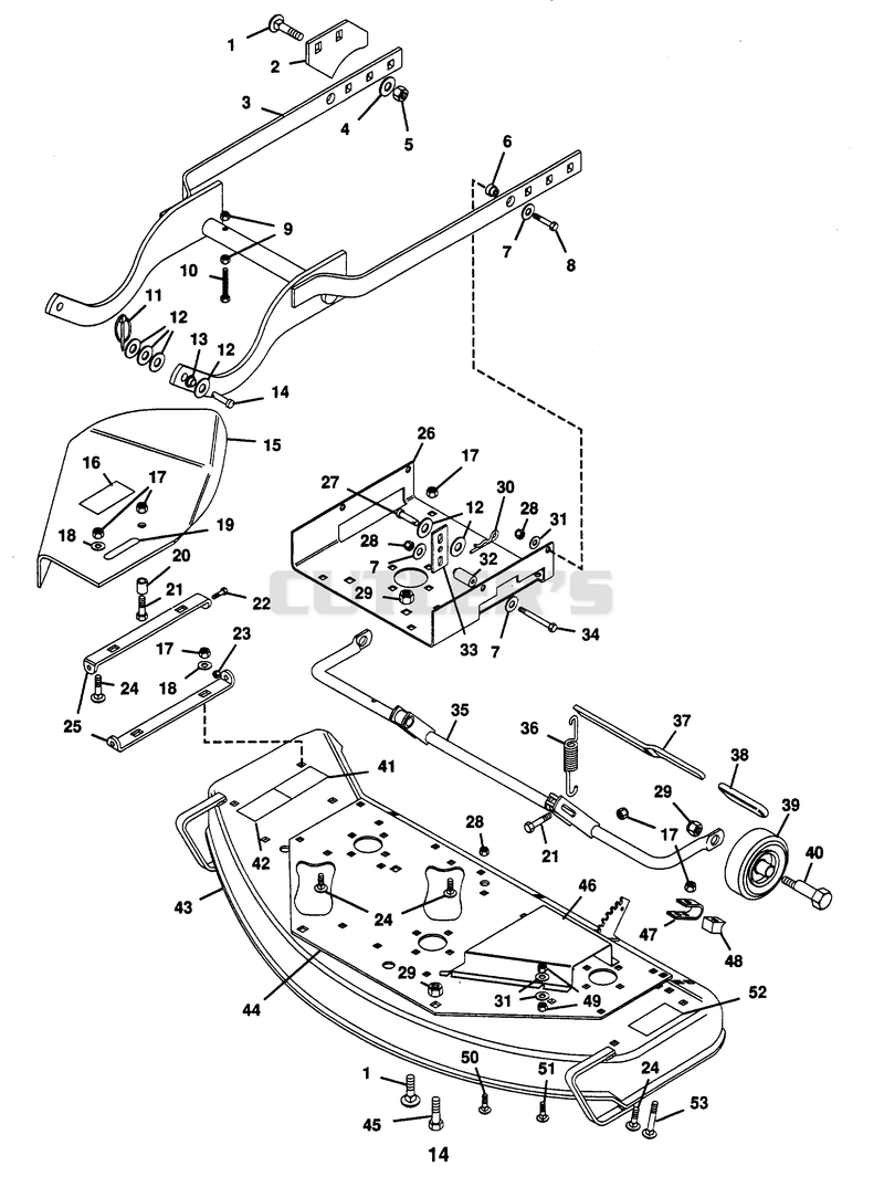MOWER DECK ASSEMBLY 50"