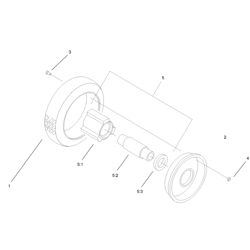 Front Wheel and Tire Assembly No 53-7720