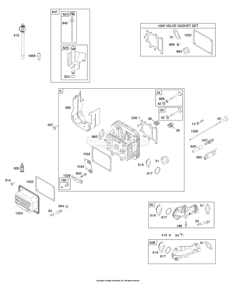 Cylinder Head, Gasket Set-Valve, Intake Manifold, Oil Fill, Valves