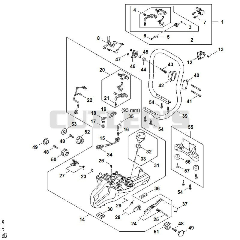 Fuel injection system, Tank housing, Handlebar