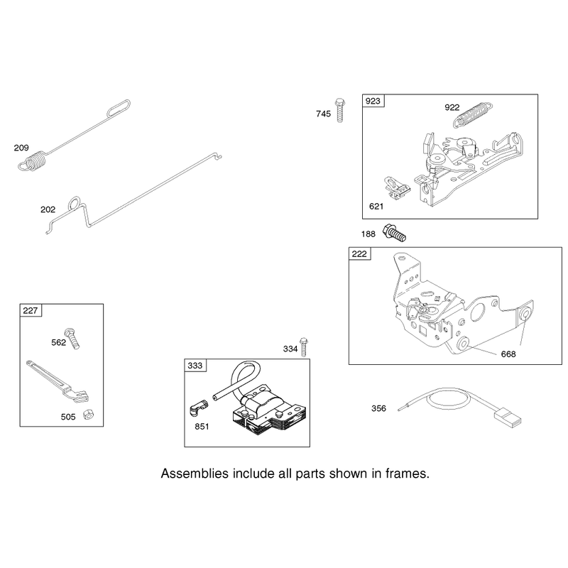 Governor Assembly Engine Briggs and Stratton Model 124K02-0110-B1