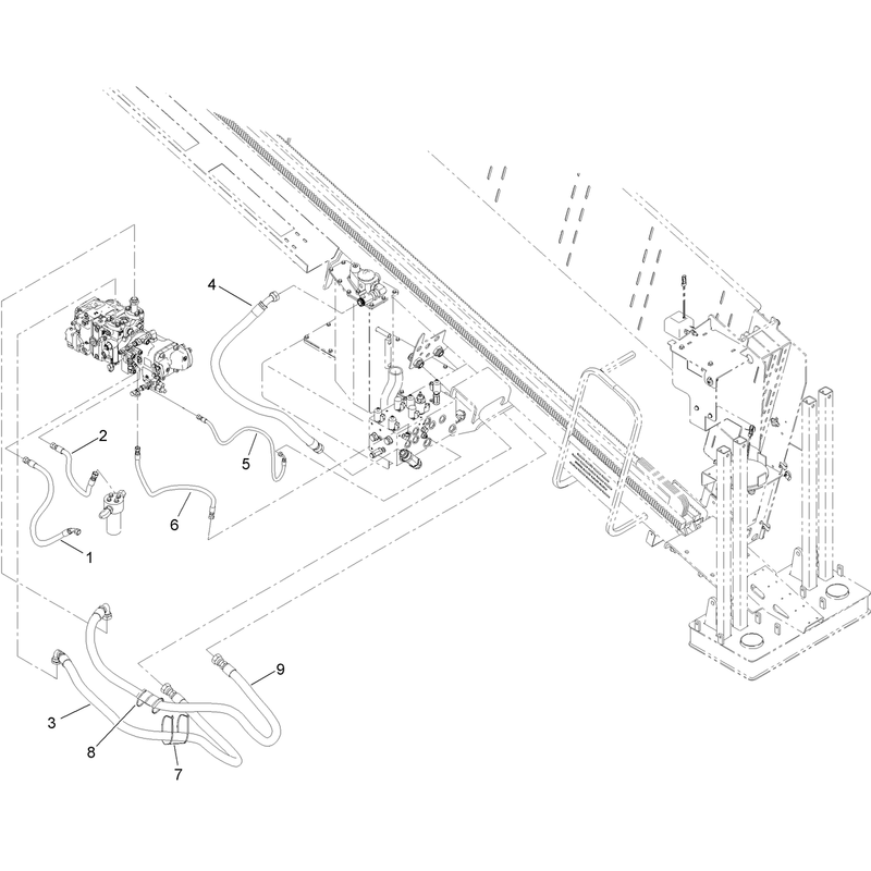 Main Frame Hydraulic Hose Assembly No 3