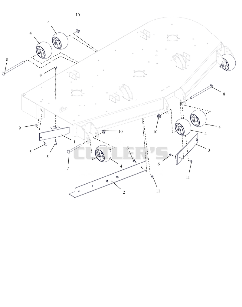 Anti-Scalp Wheels And Baffles - 60"