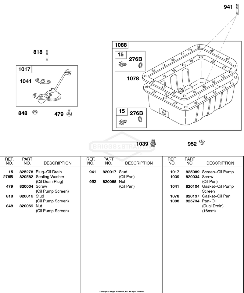 Oil Pan, Oil Pump Screen