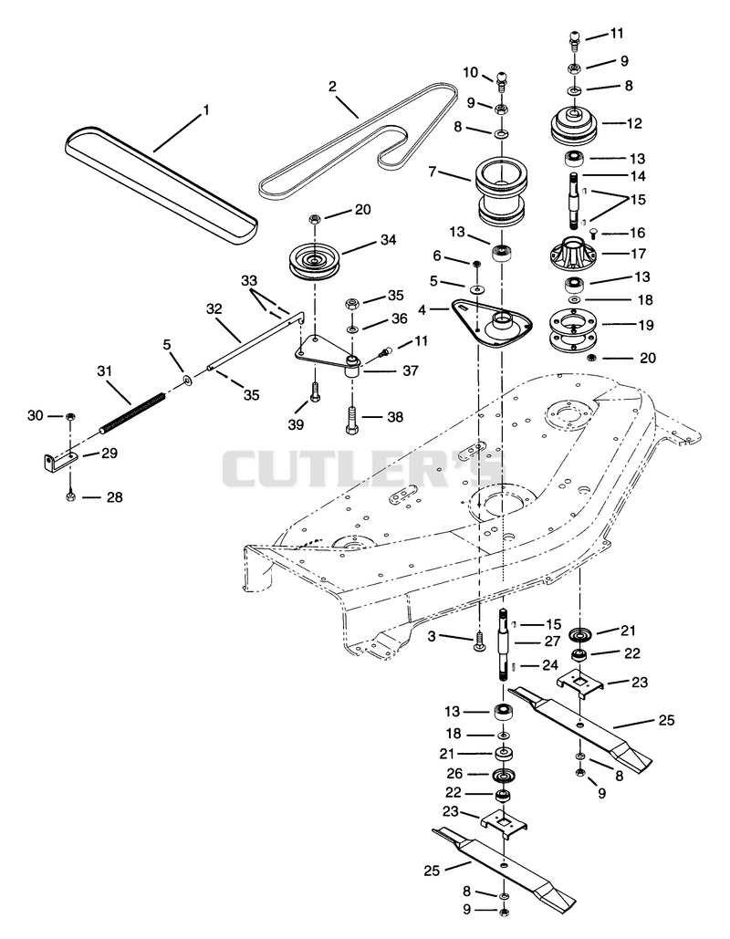 MOWER SPINDLE 48"