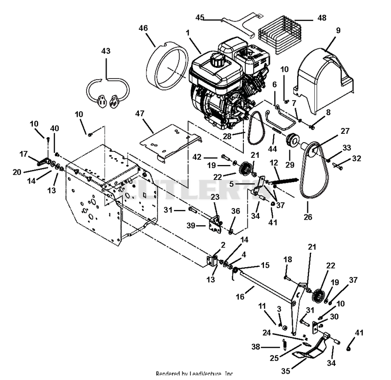 Engine And Belt Drive