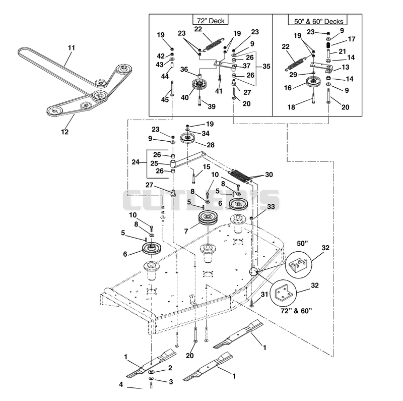 Belts, Idlers And Blades