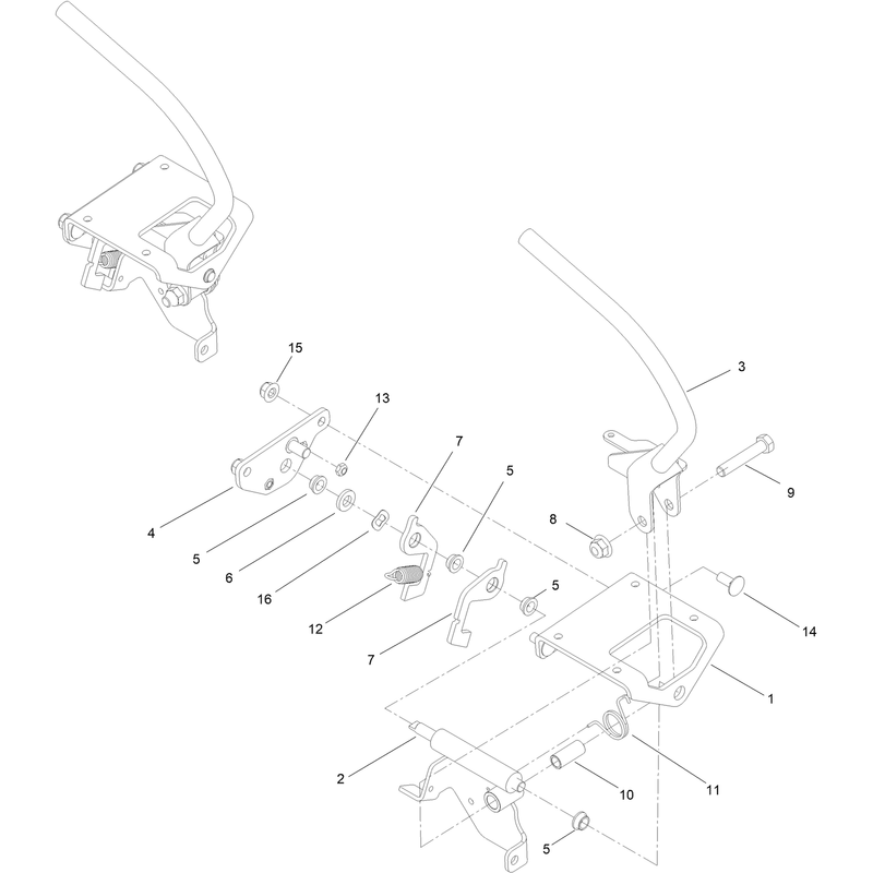 LH Control Handle Assembly No 144-1421