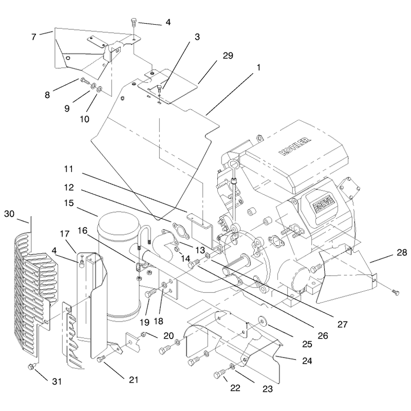 Heat Shields and Exhaust