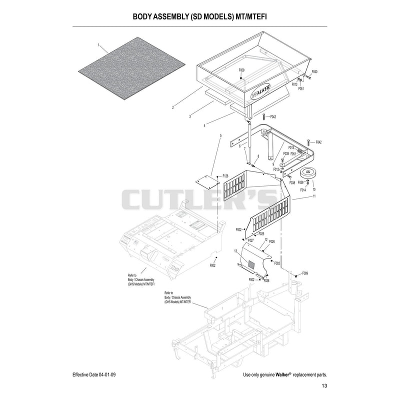 Body Assembly SD Models MT MTEFI