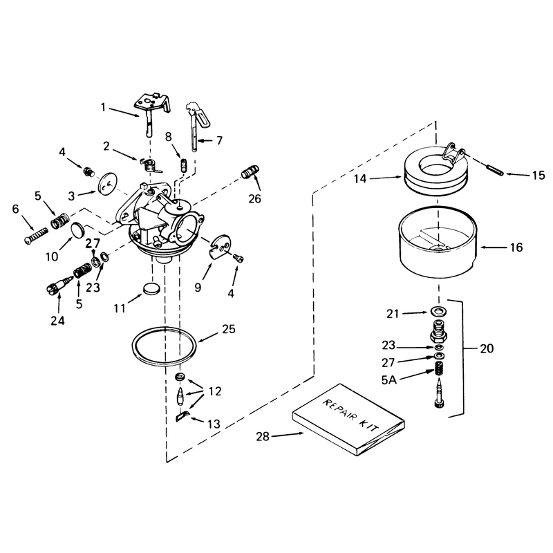 Carburetor Tecumseh No. 632334