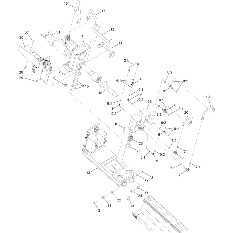 Rotary Gearbox and Carriage Assembly