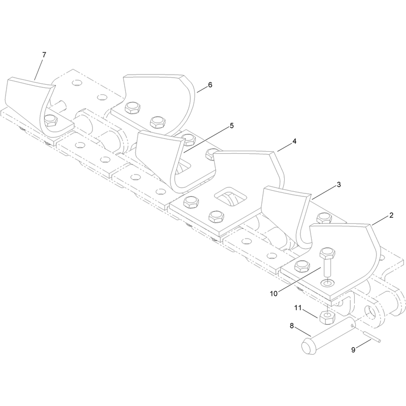 6in x 36in Cup Chain Assembly  Models 25471 and 25471E