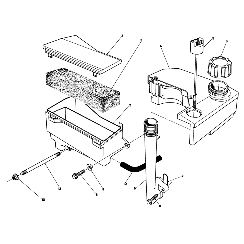 Air Cleaner & Fuel Tank Assembly (engine No. Vmm1-2)