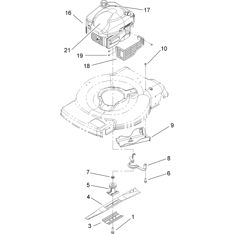 Engine and Blade Assembly