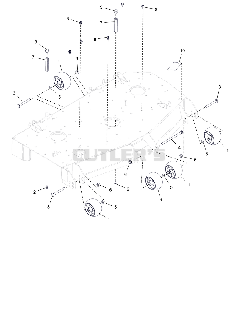 Anti-Scalp Wheels and Deck Stops - 48"