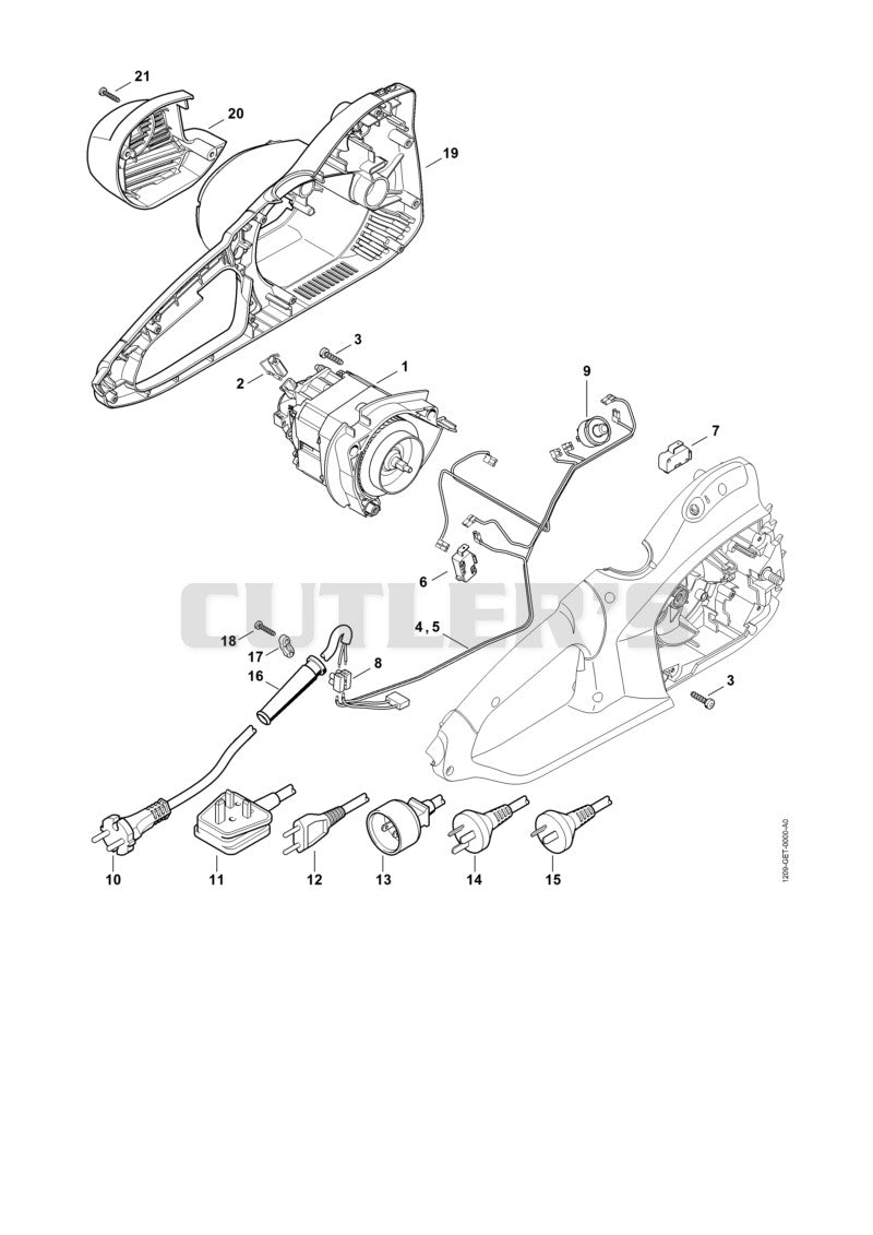 MSE 170 C, 190 C, 210 C: Electric motor, Motor housing
