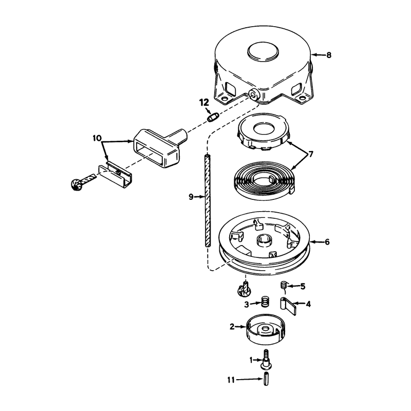 Rewind Starter No 590420a