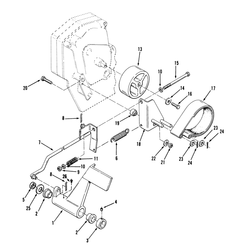 Clutch, Brake And Speed Control Linkage-312-H & 416-H