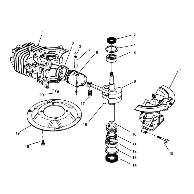 Crankshaft Assembly Model No 47pr4-7