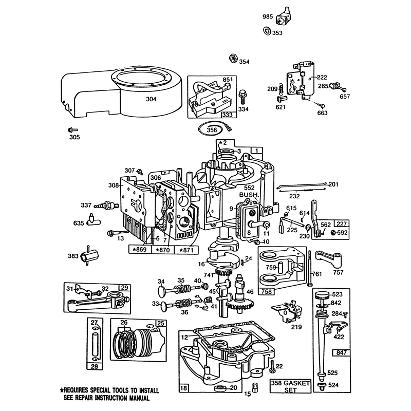 Briggs and Stratton Model No 253706-0223-01 Continued