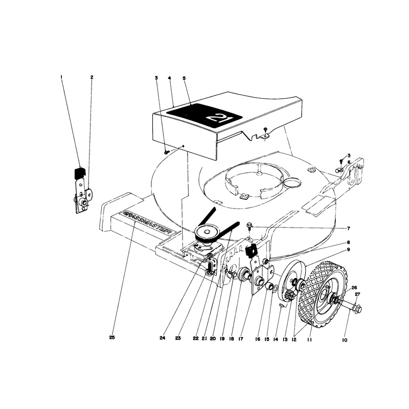 Front Wheel and Pivot Arm Assembly