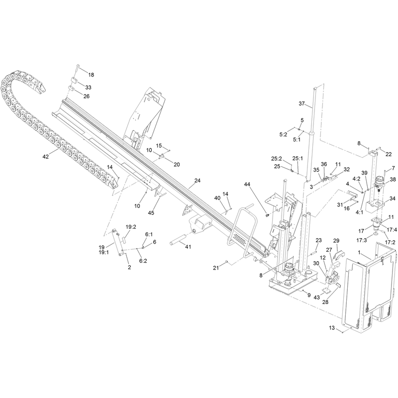 Thrust Frame and Stakedown Assembly