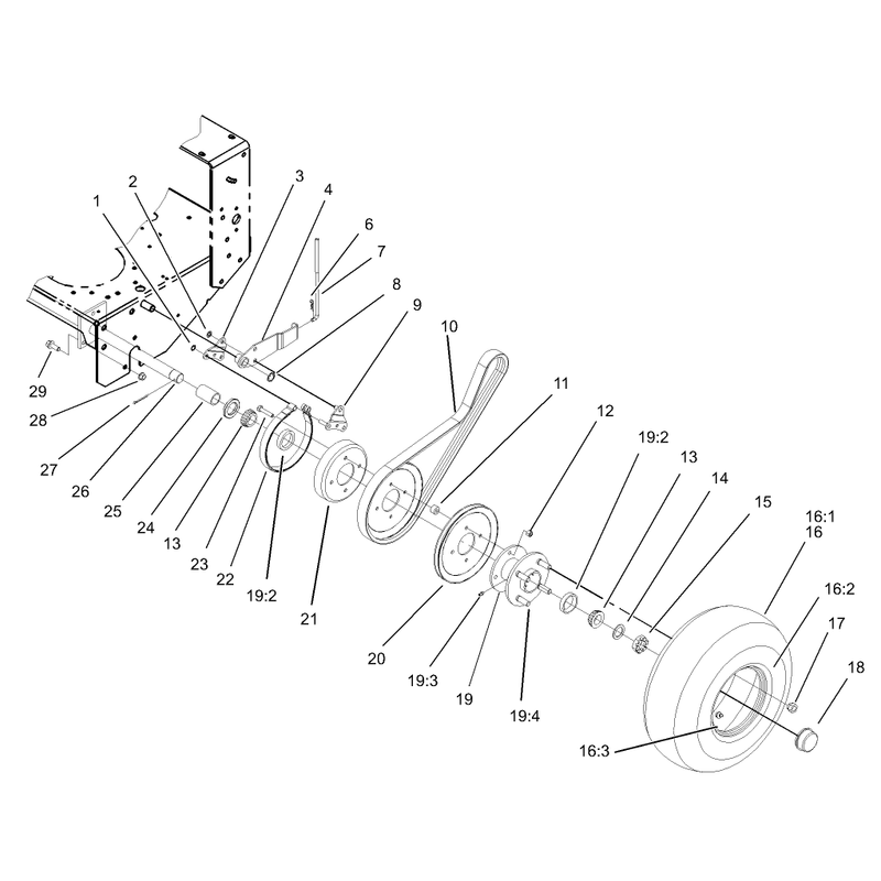 Wheel Drive and Brake Assembly