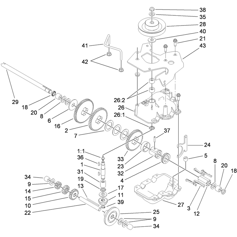 Gear Case Assembly No 116-0786