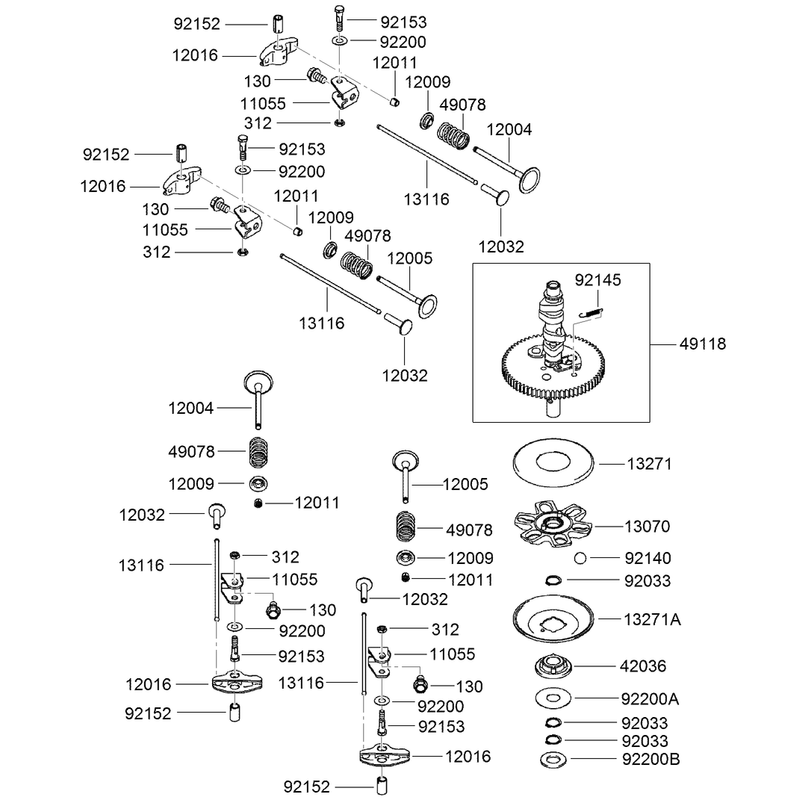 Valve and Camshaft Assembly