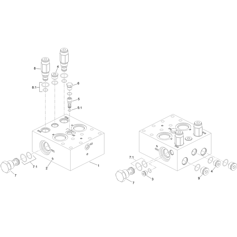 Rotary Relief Manifold Assembly No 133-5961