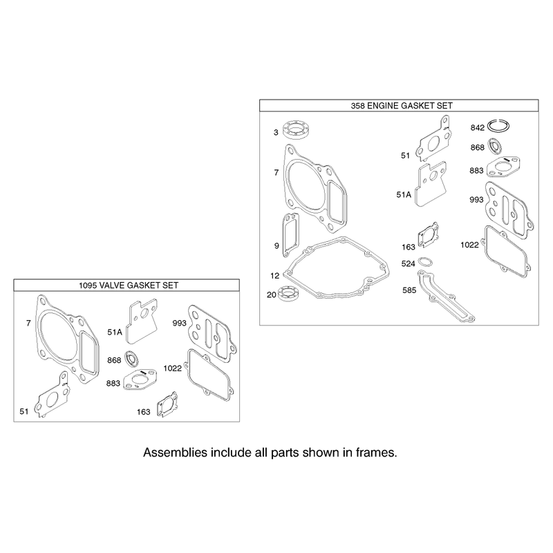 Gasket Assembly Briggs and Stratton Model 122602-0120-E1