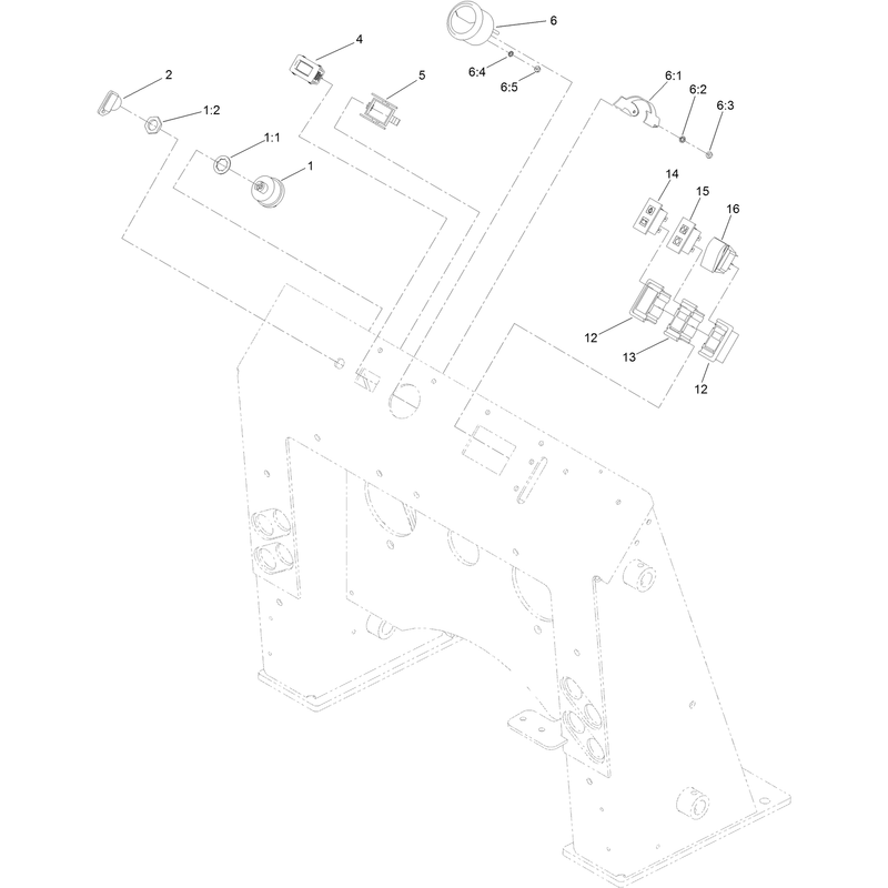 Fuel Gauge Hour Meter and Ignition Assembly
