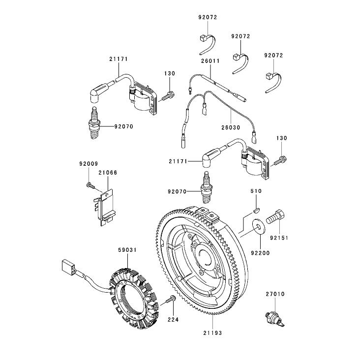 Electric Equipment Assembly Kawasaki FH721D-AS05