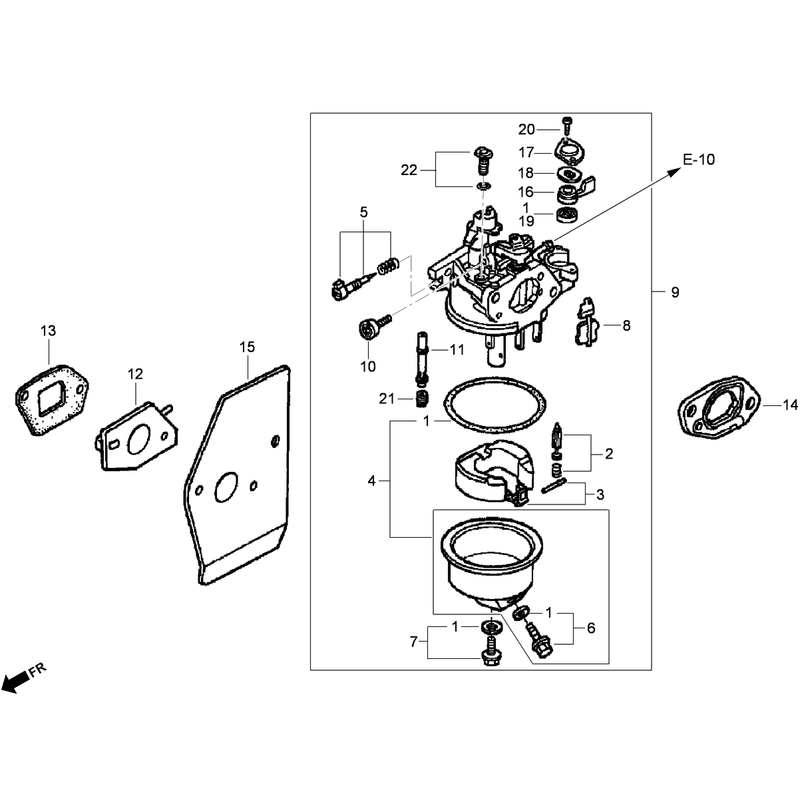 Carburetor Assembly Honda GXV160UH2-T1AH