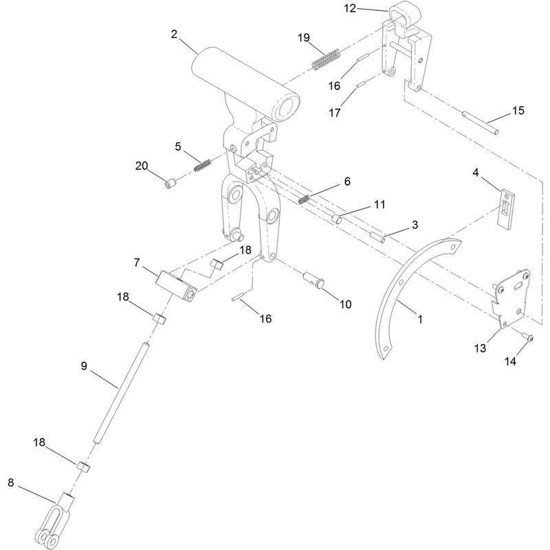 Pro Pitch Handle Assembly No 125-6200 Handle Locking Guide Assembly