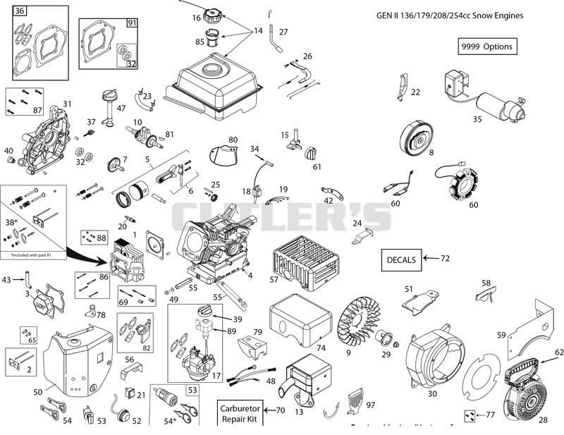 Engine - Ariens AX 254 - 08201024