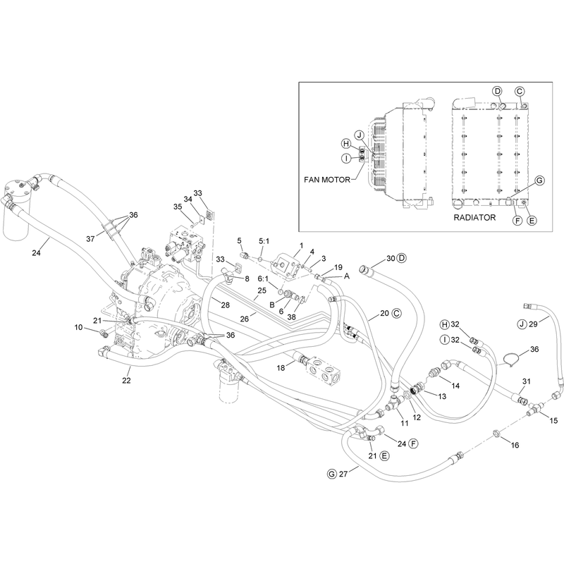 Hydraulic Plumbing Assembly