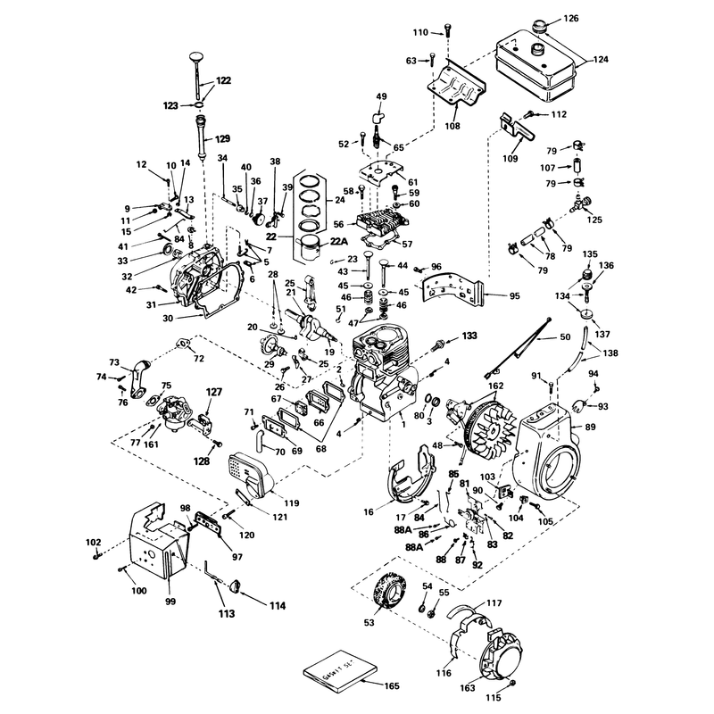 Engine Tecumseh Model No. Hm 80-155169g