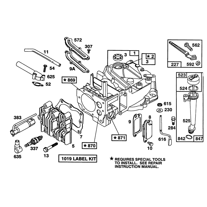 Engine Briggs and Stratton Model 122702-3171-01