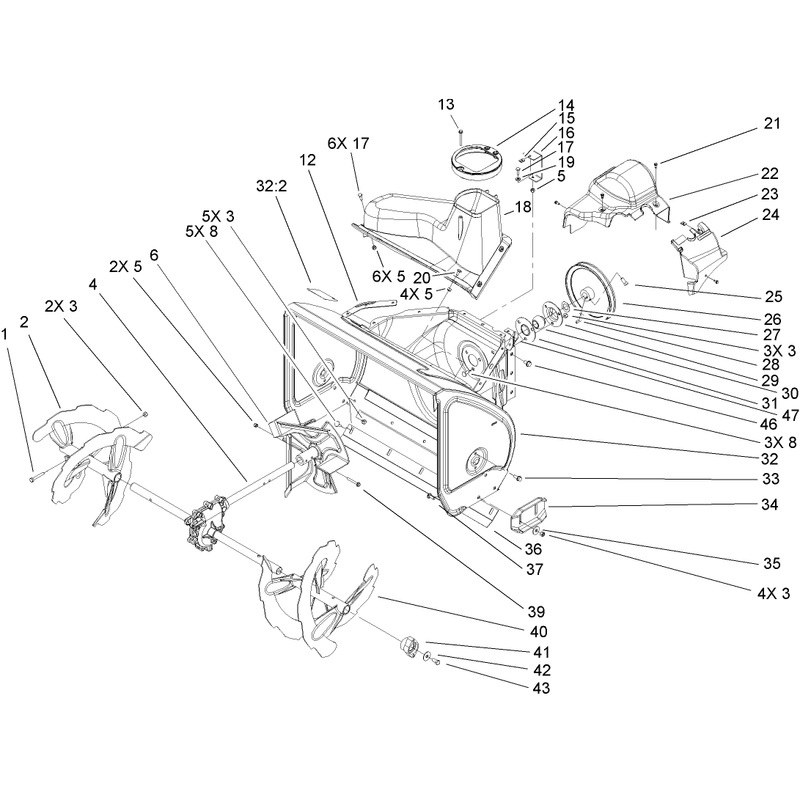Auger and Housing Assembly