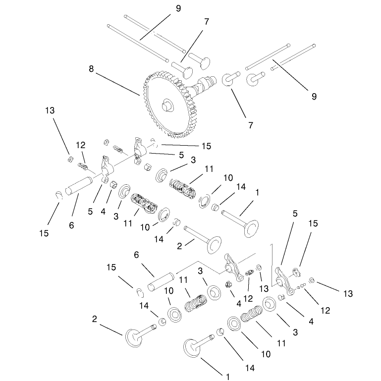 Valves and Camshaft Assembly