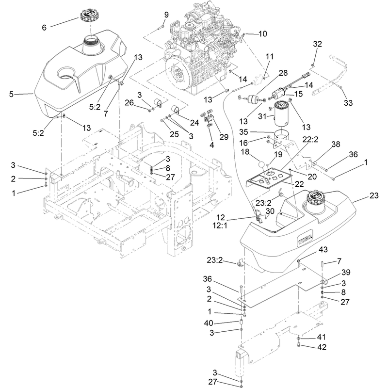 Fuel System and Throttle Control Assembly
