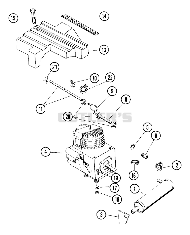 Muffler, Fuel Lines & Tank