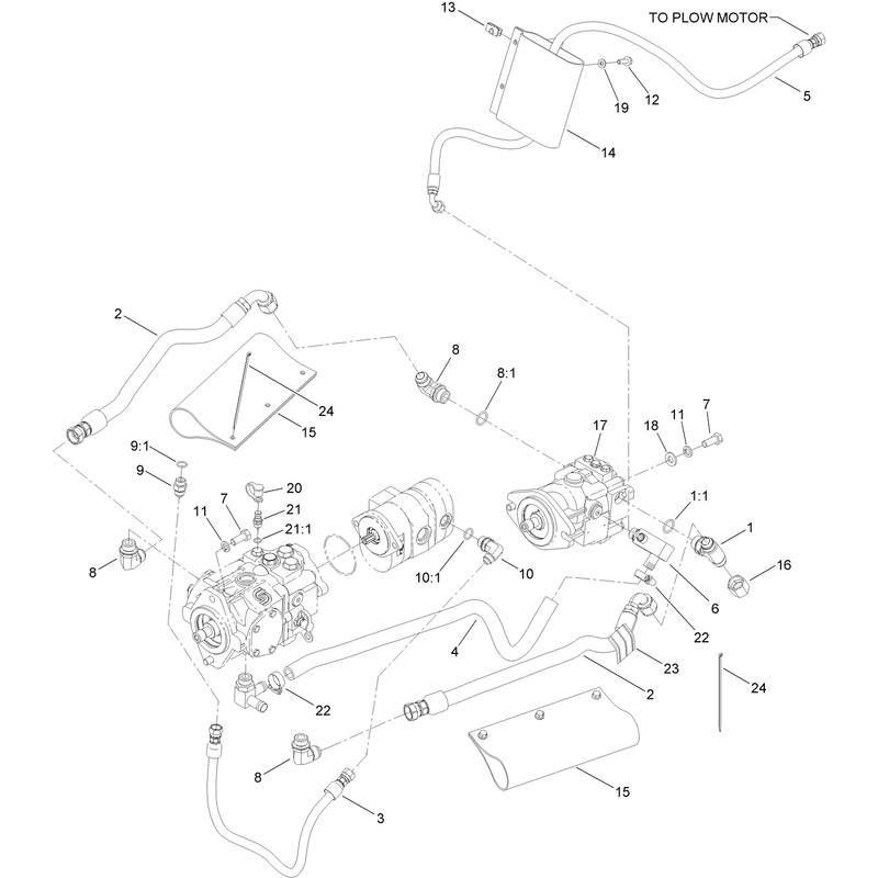 Hydraulic Motor and Hose Assembly