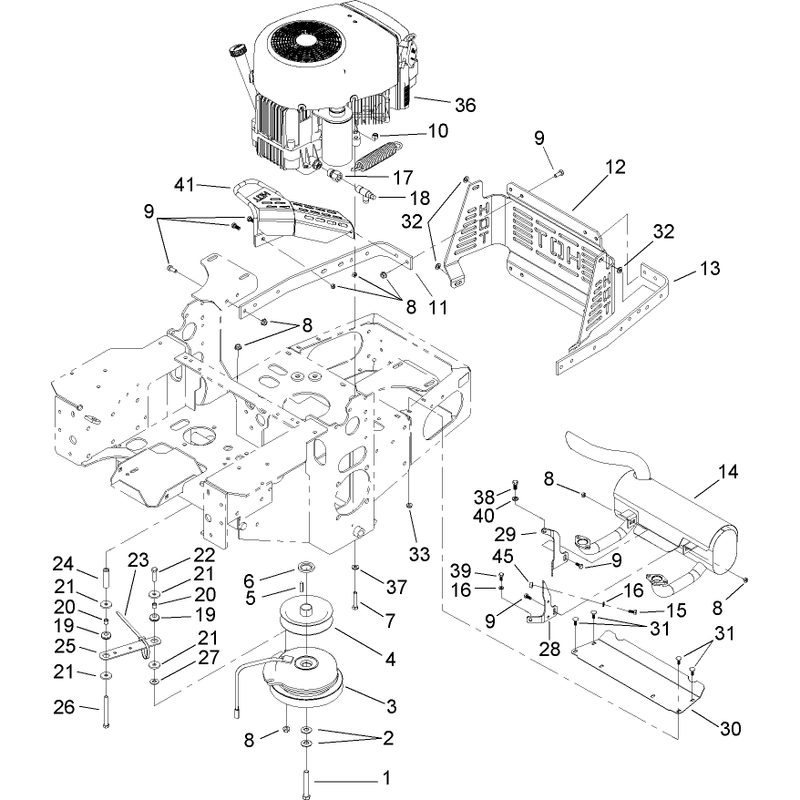 Engine and Clutch Assembly