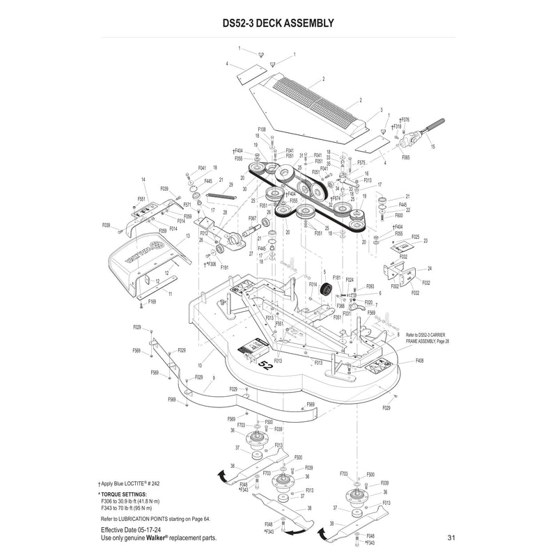 DS52-3 DECK ASSEMBLY