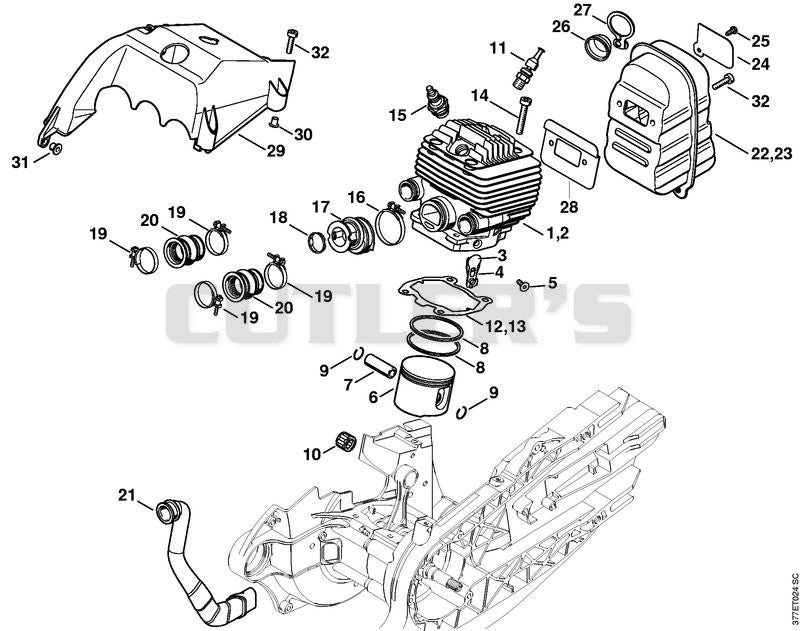 Cylinder, Muffler